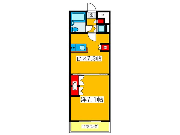 ユタカローズガーデンの物件間取画像